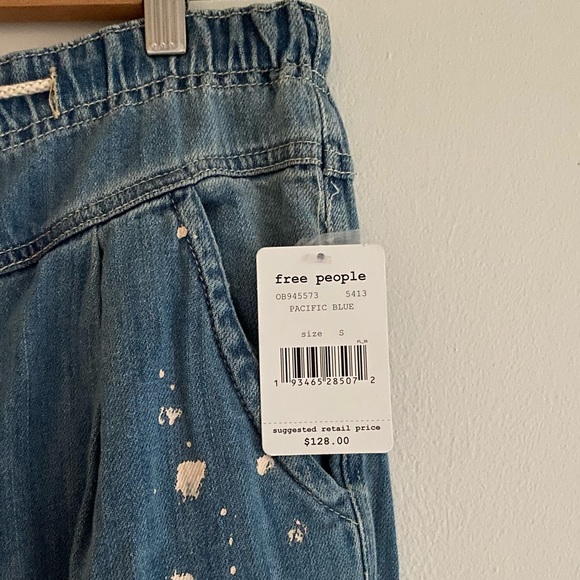 Free People Mixed Up Distressed Utility Jeans - Picture 7 of 7